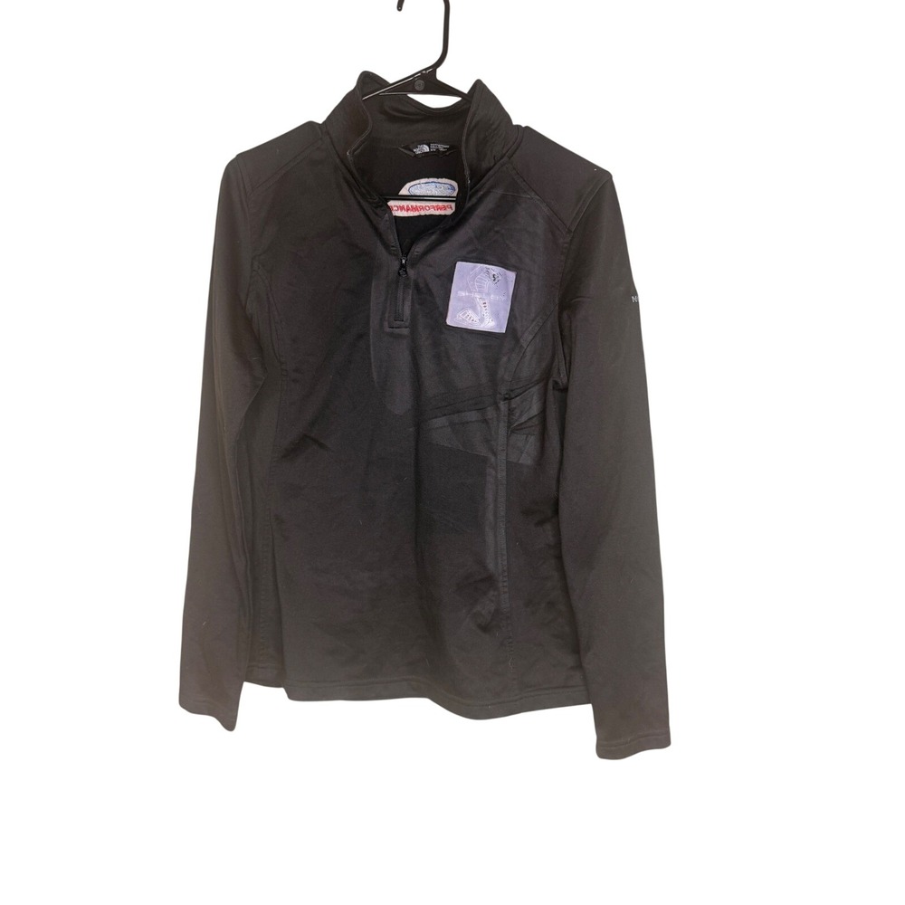 The North Face Womens M Black 1/4 Zip Pullover Ski Patch Outdoor Performance